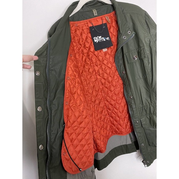 The Fillmore Women's Olive Full Zip Military Bomber Jacket Sz Large - Picture 7 of 8